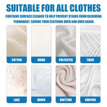 Clothes Stain Remover Spray Effectively Clean Food Grease Coffee Yellow Stains Dust Mildew Eliminate Odor Bleached Decontamination Fabric Dry-Clean Spray - 白色 - 查看 8