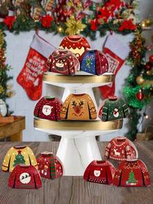 24pcs Christmas Decoration DIY Small Gift Boxes,Christmas - Multicolor - View 4