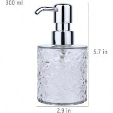 Foaming Soap Dispenser, 12oz350ml Plastic Hand Pump Foam Soap Dispenser, Elegant Acrylic Transparent Bottle With Wave Texture Bathroom Vanity Tops And Kitchen Transparent