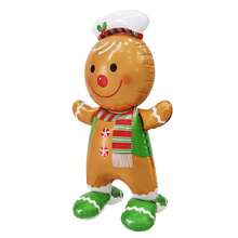 1pc 60inches Stand Pedestal Christmas Theme Santa Claus Snowman Elk Gingerbread Man Shape Foil Balloons New Year Christmas Decorations 2026 Decor - Multicolor - View 13