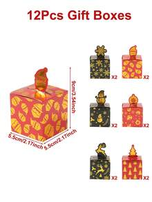 12pcs Christmas Mini Gift Box, Gold Snowflake Elk Style Gift Packaging Box For Christmas Party Supplies, Christmas Party Decorations 2025, Merry Christmas Party Candy Box, New Year Christmas Party Gift Packaging Supplies, Christmas Table Decor, Christmas Decor, Christmas Decorations For Home, Xmas Gifts, Christmas Gifts Party Favors, 2026 New Year Decor