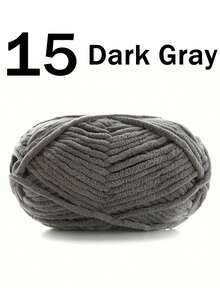 1/2 件天鹅绒柔软纱线，50 克/件，60 米/件，手工 DIY 针织中粗纱冰棒纱，粗涤纶柔软针织纱，适用于 DIY 工艺品，适用于针织和钩编围巾、帽子、鞋子、包包、靠垫、玩偶、毛毯、拖鞋、手工艺钩针项目 - 彩色 - 查看 26