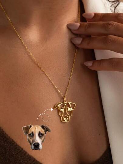 1 Pezzo Collana con ciondolo targhetta personalizzata con foto del tuo animale domestico, gioiello commemorativo in acciaio inossidabile, forniture scolastiche, per il ritorno a scuola, regali scolastici, per ufficio, scuola, aula, regalo per insegnanti, università, colleghi, dormitorio, insegnanti, ragazzi e ragazze, adolescenti