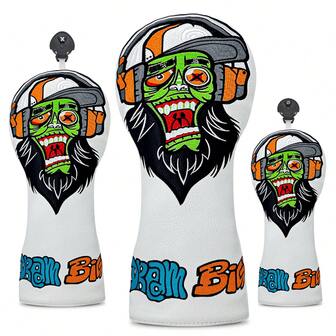 Vibrant Pirate Beard Pattern Golf Club Head Cover - Protective Durable Gear For Golf Enthusiasts & Adventure Seekers | Perfect For On-Course & Casual Play