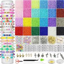 17000 Cuentas para Pulseras, kit para Hacer Pulseras Cuentas Pulseras, Kit de Cuentas, Letras para Pulsera Cuentas para Hacer Pulseras y Collares, Cuentas de Letras Cuentas para Bisuteria - 5000+ Piezas - Ver 6