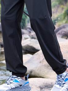 CAMEL CROWN Men's Quick-Drying Sports Pants Summer Cuff Sun Protection Casual Thin Cool Trousers - Phantom Black - View 3