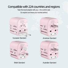 PHILIPS SPS1001A/93 Universal Travel Adapter, Supports Over 200 Countries, Upgraded USB-C Fast Charging, Compact & Dual-Use - EU C Type Plug(220-240V) - View 3