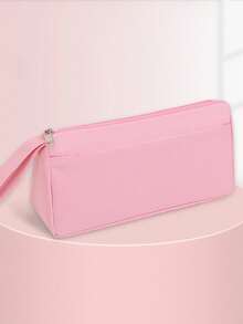 Estuche de lápices con cremallera personalizado, con nombre/iniciales personalizados, organizador escolar y de oficina de doble capa con cierre de cremallera , regalo de cumpleaños/Día del Maestro para estudiantes, profesionales, azul, rosa, amarillo, negro, bolsa de papelería, diseño de dos capas