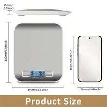 Food Kitchen Scale, Digital Grams And Ounces For Baking, Cooking And Meal Prep, Postal Scale For Packages, Liquids, Jewelry, Lcd Display - Multicolor - View 6