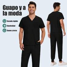 Uniformes Quirurgicos Filipina Hombre Pijama Quirurgica - Negro - Ver 4