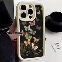 Butterfly Floral Design Shockproof Phone Case Compatible With  16E 16 15 14 13 12 11 Pro Max XR XS X 7 8 16 15 Plus SE2 Matte Cover, Cover Compatible With  17 Pro Max Case,  17 Pro Case,  17 Case,  16 Pro Max Case - 2 - 查看 9