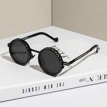Men's Handmade Retro Lycra Style Fashion Glasses - Rotating Polarized Gradient Lenses, 9-Level Adjustable Frame, Durable Plastic And Magnesium Alloy, Includes Protective Case| Suitable For Travel, Camping, Role-Playing Parties And Events, Camping Glasses, Fashion Glasses, Polished Surface - màu đen - Xem 12