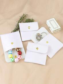 20/1pc Faux Leather Jewelry Pouches With Snap Closure Jewelry Storage Bag - Luxurious Gift Bags For Earrings, Necklaces, Bracelets, And Rings - Perfect For Storage & Pieceaging ﻿,Square Velvet Cloth Bag With Snap Fastener ,Velvet Jewelry Bags ,Cloth Gift Pouches Candy Gift Necklace Bracelet Packing Jewelry Beads Gift For Valentine's Day