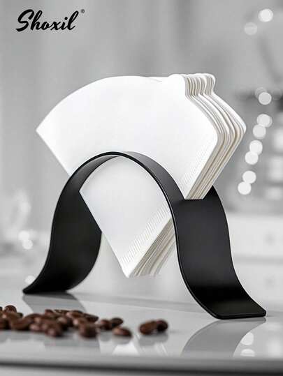shoxil 1 pezzo Portafiltri per caffè in acciaio inossidabile, Portafiltri per carta filtro da caffè ad arco, Portafiltri per carta filtro da caffè per organizzazione in negozio di caffè, Adatto per carta filtro da caffè, Accessori per il caffè
