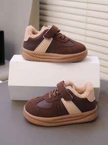 冬季保暖儿童冬鞋，舒适防滑男女童魔术贴运动鞋