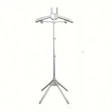 Aluminum Alloy Telescopic Clothes Hanger - Foldable Adjustable Height Drying And Ironing Rack, 360 ° Rotating Arm Design, Multi-Level Clothing Hanger, Space-Saving Durable Laundry Accessories (Black Gray), Modern And Elegant Material Handling, Sturdy Structure - xám - Xem 2