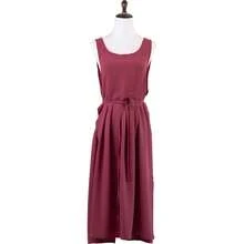 女士复古无系带围裙，透气面料，适合烹饪、烘焙、厨房使用 - 复古风格纯色围裙，烘焙必备，经典设计，穿着舒适，适合烘焙爱好者、家庭烹饪，永不过时，耐用材质，适合家庭厨师 - 彩色 - 查看 12