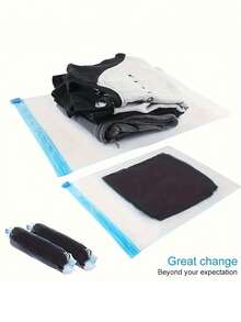 Vacuum Compression Storage Bag, Manual Exhaust Version, Transparent And Visible Clothing Blanket, Universal Storage Bag, Strong Compression, Space Saving, Travel And Household Dual-Use, Moisture-Proof And Mildew Proof, Compression Exhaust Design, Obvious Comparison Before And After Compression, Portable Storage Artifact, Essential For Home Organization Closet Organization And Storage Clothes Organizer Bedroom