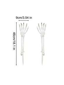 2 件万圣节装饰逼真的手骨骨架桩，户外鬼臂骨架骨头，适用于万圣节庭院装饰、圣诞节 - 彩色 - 查看 16