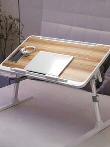 1pc Foldable & Adjustable Bedside Table, Minimalist Design Laptop Desk For Dorm, Study, Notebook, Window Ledge - Multicolor - View 10