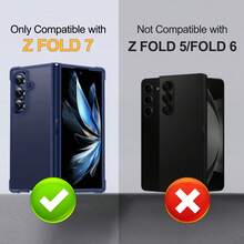 1 件黑色/灰色/海军蓝高端奢华 Z 形折叠 6/7 肤感哑光半透明可折叠手机壳，优质 PC+TPU 加厚边角防震保护，握感舒适，男女通用，理想的生日/节日礼物 - 寶藍色 - 查看 6