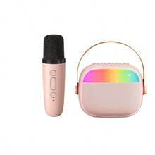 Reletech Portable Karaoke Speaker With Colorful Lights, Wireless Microphone, One-Touch Operation, Hands-Free Design, Essential For Outdoor Party Singing - Multicolor - View 6