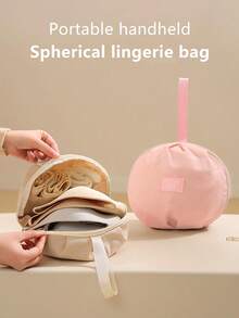 1 Honey Girl Style Bra Organizer Bag, Lightweight, Portable, Multi-Compartment Design For Efficient Storage Of Bras And Underwear, Handheld & Hanging Option, Perfect For Travel And Home Organization, Travel Organizer, Beige Organizer Bag, Zipper Closure, Bra Storage Organizer, Bra Organizer Bag Bag For School School Accessories School Stuff