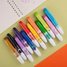 12 支装 FUNFULL 特大旋转蜡笔，光滑凝胶，可水洗，粗头，适用于绘画、绘画、标记、在塑料和玻璃表面着色，美术用品 - 彩色 - 查看 7