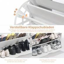 OYAJIA Étagères à chaussures - Blanc - Voir 4