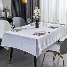 Table Cloth Rectangle Table 60x120,White Holiday Tablecloth,Tablecloths For 6 Foot Tectangle Tables,Polyester Fitted Tablecloth, Spill Proof & Wrinkle Resistant Table Cloth, Washable Table Cover For Party, Dining, Indoor, Outdoor