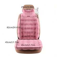 3pcs Plush Car Seat Cushion Set, Warm Fuzzy Seat Covers For Winter - 均碼 - 查看 4