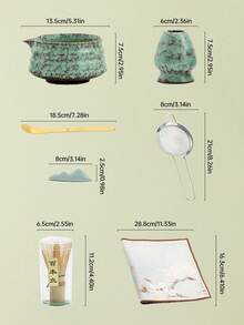 1 pieza/4 piezas Tazón de Matcha Raku, Accesorios de Juego de Té Cerámico, Batidor de Matcha, Cepillo de Té, Revolvedor de Té Japonés, Juego de Té para el Hogar, Diseño de Bambú, Estilo Minimalista, Construcción Durable, Bambú Natural, Accesorios de Té, Utensilios de Bambú, Regalo Perfecto para Amantes del Té, Regalo Ideal para Ceremonia, Decoración Tradicional, Ceremonia de Matcha