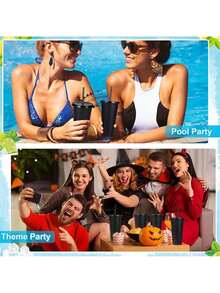 10/20/30/60 Pcs Black Reusable Plastic Cups With Straw And Lids,24oz Durable Cup Tumblers Iced Coffee Sippy Cup 710ml Large Bottle Travel Mug Party Bulk Cold Adults Parties Birthdays Housewarming Father's Day, Mother's Day Gifts - màu đen - Xem 8