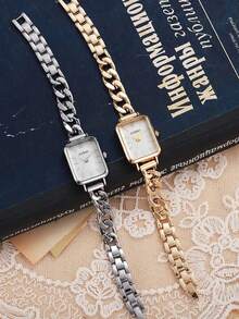 1pc Women's Fashion Oval Crystal Inlaid Colorful Rhinestone Steel Band Quartz Watch, Gift For New Year, Birthday, Holiday