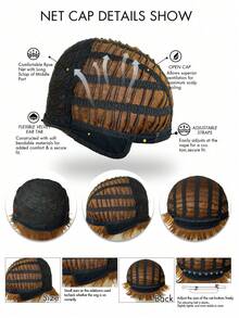 男士短假发 6 英寸 男士短款自由分缝时尚假发 蓬松逼真自然头套 合成假发 适合日常或分缝佩戴 四季皆宜 - 鏽棕色 - 查看 10