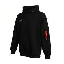 Puma 男女通用 2026 春季新款跑步休闲保暖健身舒适套头卫衣 621827-01 - 黑色 - 查看 1