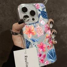 Funda para phone (1 unidad) con diseño moderno y único de corazones, granadas, estrellas y flores. Resistente al agua, a las huellas dactilares y a los arañazos. Transparente, suave y brillante. - Colores mixtos 4 - Ver 3