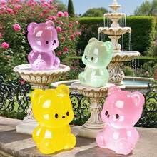 6/12/24个迷你树脂动物摆件，迷你树脂泰迪狗造型，夜光小动物，可用于花园景观、水族箱、盆栽DIY微缩装饰、圣诞节工艺品、派对礼品（颜色随机）