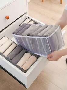 内衣抽屉收纳盒、内衣衣柜收纳分隔盒、储物箱、衣橱收纳盒和储物盒、可折叠内衣胸罩袜子收纳盒 - 彩色 - 查看 2