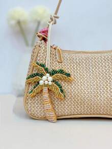 1 pieza Novachic Accesorio colgante con estilo de vacaciones, con estrella de mar, árbol de coco y tortuga marina de cuentas, adecuado para vacaciones de verano, playa (puede haber ligeras diferencias de color debido a la variación por lote del color de la cuerda)