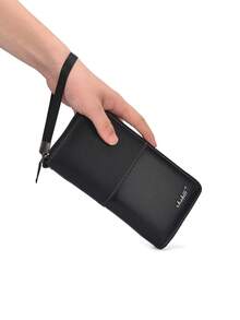 Nouveau portefeuille patchwork pour hommes, style long avec de multiples fentes pour cartes, portefeuille bifold minimaliste décontracté à grande capacité - Multicolore - Voir 8