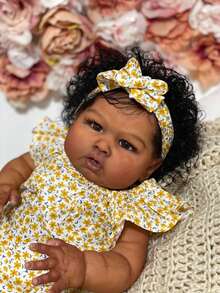 Lifelike Reborn Baby Dolls Girls Black Reborn Doll Soft Body Realistic African American Newborn Toddler Baby Doll Real Life Open Eyes Baby Dolls Gift Box 24-Inch - 黑色 - 查看 5
