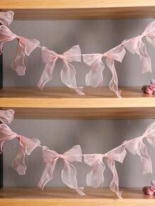 12个蝴蝶结形丝带装饰，适用于生日派对、情人节、婚礼、派对背景DIY、圣诞装饰、家居圣诞礼物、圣诞装饰 - 彩色 - 查看 9