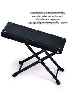 1PC Pedicure Tripod Foot Massage Beauty Tripod Non-Slip Rubber Toenail Care Stand Adjustable Foot Pedal Home Pedicure Peicure Tripod Metal Footstool Adjustable Folding Stand Pedal - Black - View 3