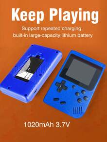 1pc Retro Game Console With 400 Nostalgic Classic Games Built In 3.0-Inch Large Screen Can Be Connected To TV Supports Two-Player Battle Old-Fashioned Red And White Machine Mini Portable Handheld Rechargeable Holiday Birthday Gift For Men And Women