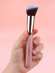 RANCAI 1/2pcs Angled Foundation Contour Brush, Synthetic Kabuki Brush For Concealing Blending Setting Buffing With Liquid, Cream And Powder Cosmetic