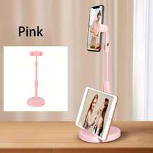 [Heavy Duty] Universal Desktop Phone Holder 1pc Adjustable Telescoping Height, 360° Rotation, Heavy Duty Bearing Capacity Multifunctional Design For Mobile Phones & Tablets