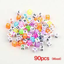 1200 件黑白亚克力字母珠套装 - A-Z 字母和 24 颗黑色心形珠子，DIY 手链和项链制作