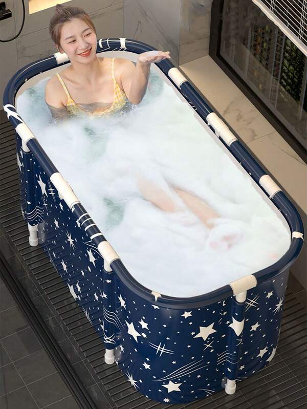 1 Banheira dobrável moderna e portátil, isolamento eficiente, incluindo almofada de assento + tubo de drenagem + encosto, adequada para spa quente e frio, sauna e banho de gelo, banheira de imersão de corpo inteiro, banheira de spa dobrável portátil e durável, design espesso, economia de espaço, fácil armazenamento, adequada para spa doméstico e banheiros de luxo, escolha ideal para banho em casa