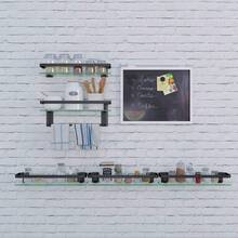 ¡RecomendadoRepisas para Baño Vidrio Repisas Flotantes De Pared Barra de La Toalla Estante Organizador Baño A Prueba de óxido Cristal Negro 3 Unidades¡Top de Temporada - negro 3 unidades - Ver 7